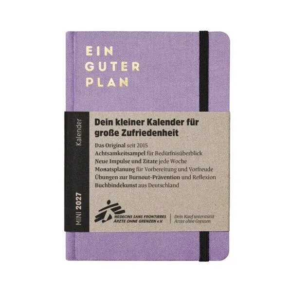 Ein guter Plan Ein guter Plan Mini 2027 – Mini-Terminkalender für mehr Achtsamkeit und Selbstliebe, Lavendel, – Produktbild 1 von 4