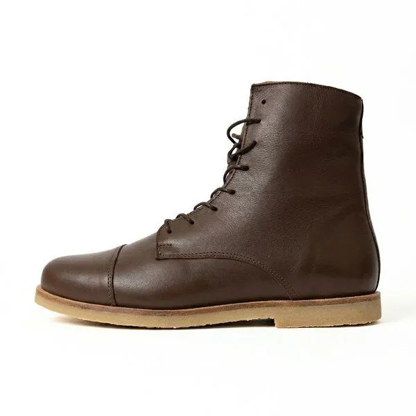SORBAS SORBAS '89 Leder Schnürstiefel Boots, Dunkelbraun, – Produktbild 4 von 5