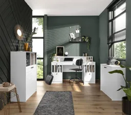 OTTO home Aktenschrank Licia viel Stauraum, 2 Türen und 5 offene Fächer – Produktbild 1 von 1