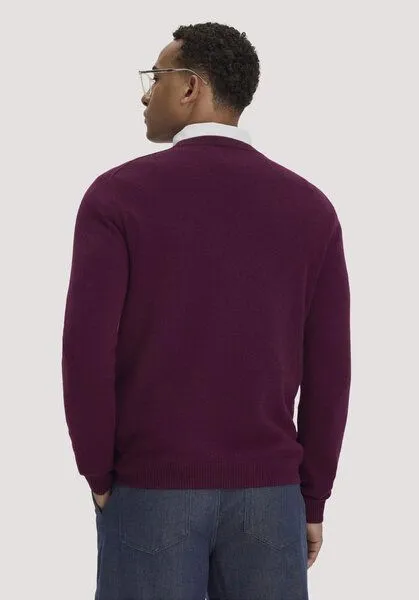 hessnatur hessnatur Strickpullover Regular aus Cashmere mit Recyclinganteil, Bordeaux, – Produktbild 2 von 4