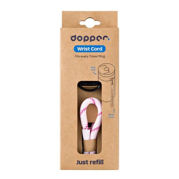 Dopper Wrist Cord - Trageschlaufe für den Dopper Travel Mug, Schwarzer ring (cherry pink), – Produktbild 3 von 4