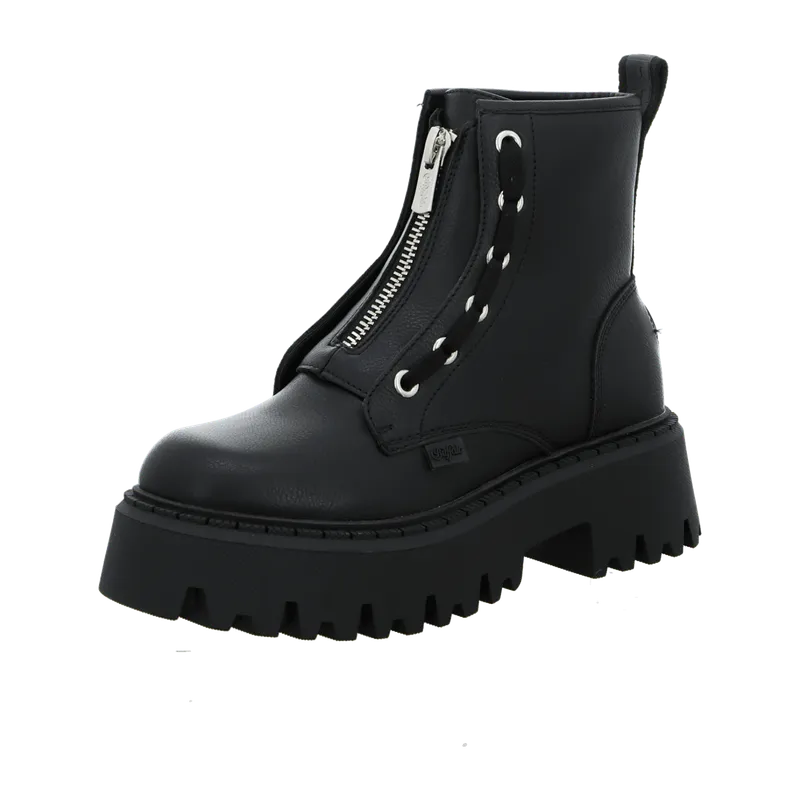 Buffalo Buffalo Aspen Front Zip - Vegan Nappa für Damen, Schwarz, – Produktbild 1 von 7