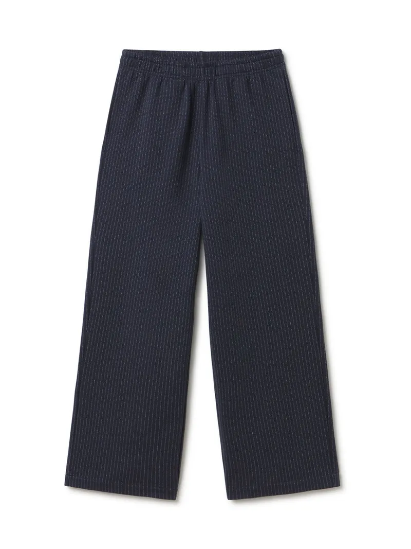 TWOTHIRDS TWOTHIRDS Damen vegan Hose Maipo Navy Nadelstreifen, Blau, – Produktbild 2 von 2