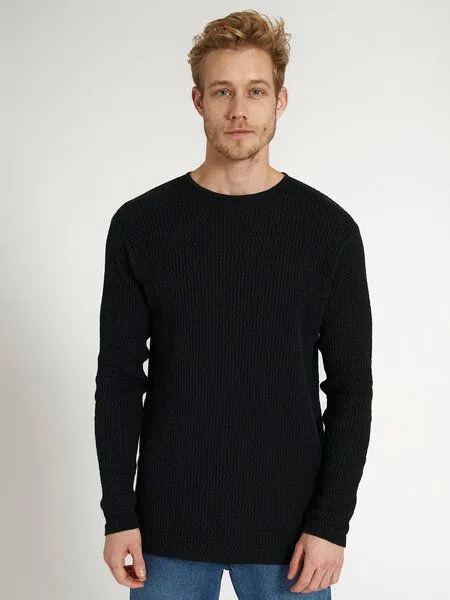 recolution recolution Herren Strickpullover Cedar reine Bio-Baumwolle, Dark green, – Produktbild 1 von 4