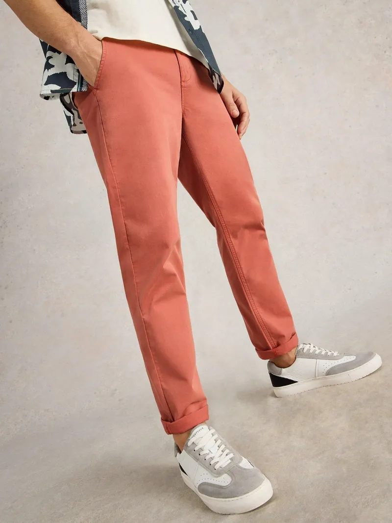 White Stuff Pantalon Chino Sutton En Coton Biologique - 36/R, Rosa, – Produktbild 1 von 4