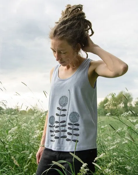 Cmig Cmig Damen Tank-Top Waldblumen in serene blue – Produktbild 3 von 4