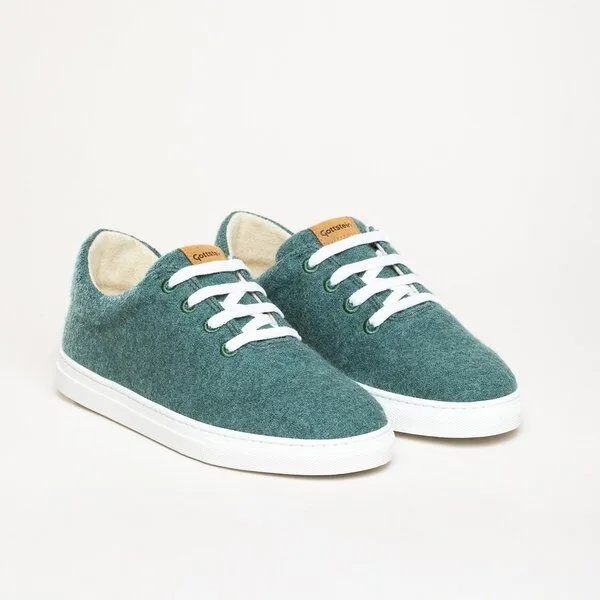 Gottstein Gottstein Wool Walker 101 - Woll Sneaker für Damen & Herren aus 100% Schurwolle, Dunkel-grün, – Produktbild 1 von 4