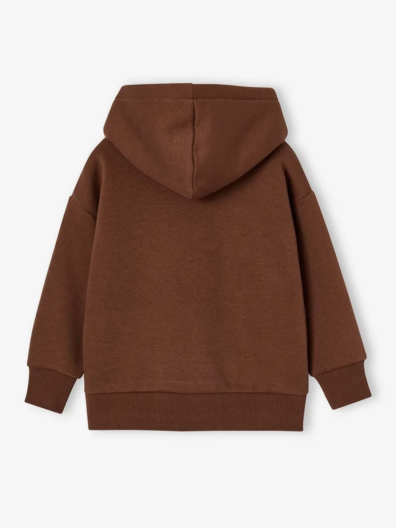 Vertbaudet Kapuzensweatshirt BASKETBALL Jungen, Braun, – Produktbild 2 von 3