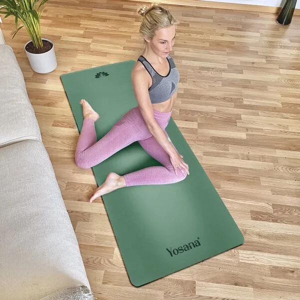 Yosana Yosana Yogamatte Ultra Grip inkl. Baumwolltragegurt, Mintgrün, – Produktbild 2 von 7