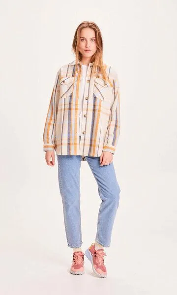KnowledgeCotton Apparel KnowledgeCotton Apparel Overshirt - Lillian - aus Bio-Baumwolle, Mehrfarbig (kariert), – Produktbild 2 von 3