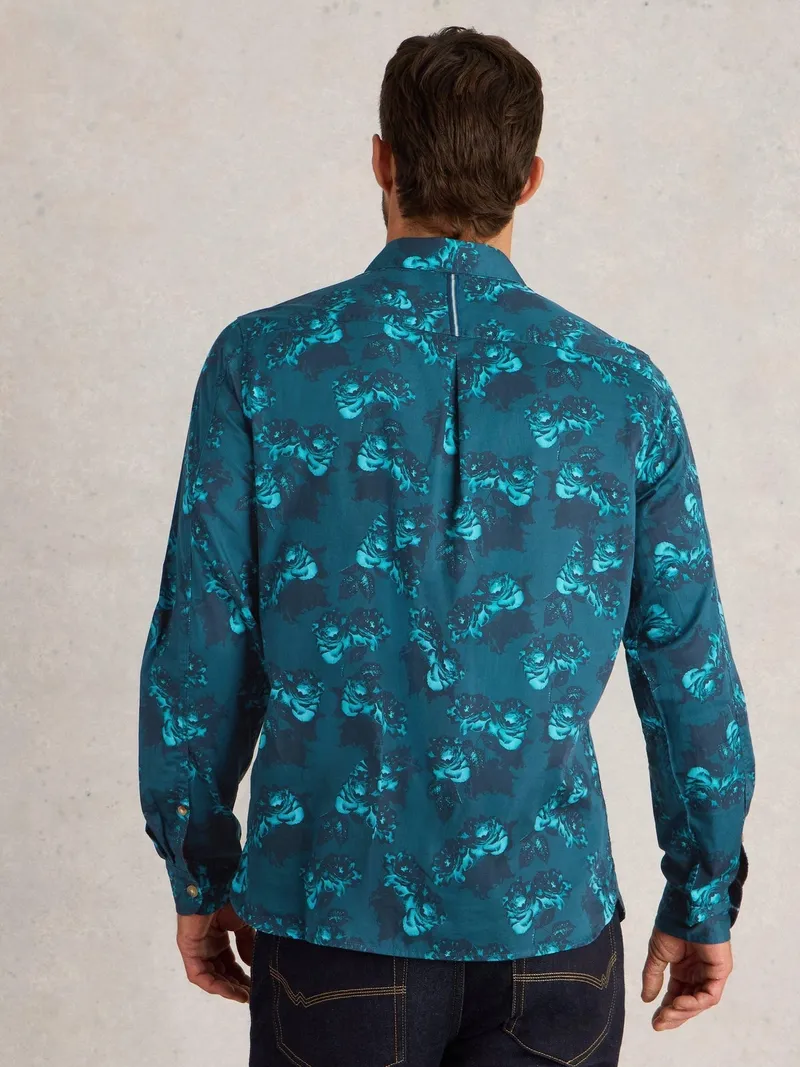 White Stuff Floral bedrucktes Hemd - S, Blau print, – Produktbild 4 von 4