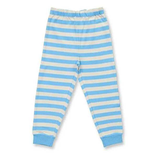 Sense Organics Sense Organics Kinder Ringel Schlafanzug mit Popcorn Bio Baumwolle, Blue-grey-stripes-popcorn, – Produktbild 3 von 3