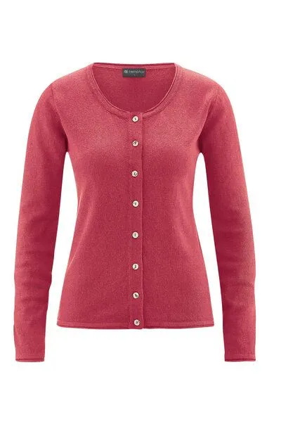 HempAge HempAge Damen Cardigan Carina, Barolo rot, – Produktbild 2 von 3
