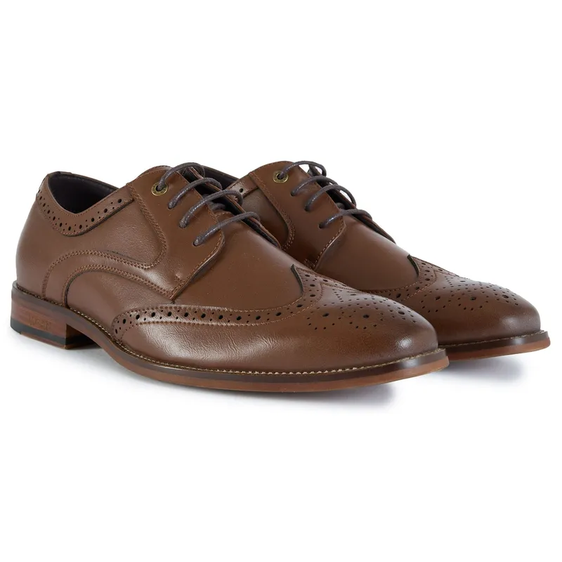 V.GAN V.GAN Herren vegan Brogue Schuhe, Braun, – Produktbild 2 von 2
