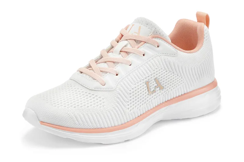 Lascana Sneaker, Weiß/lachsfarben, – Produktbild 2 von 3