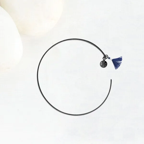 renna deluxe renna deluxe Armreif mit zwei Anhängern, Blau, – Produktbild 1 von 4