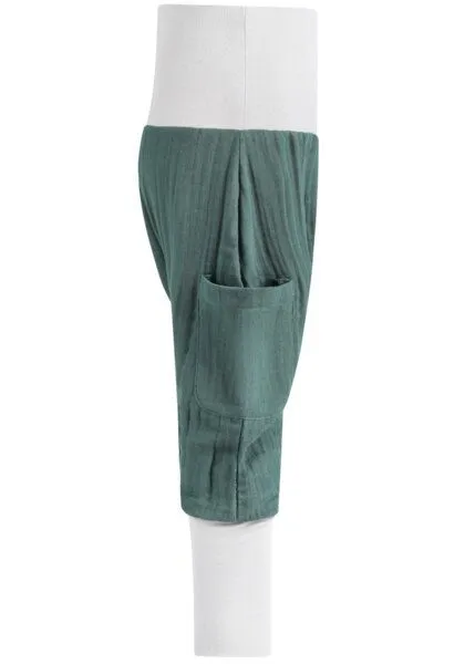 Mababu Mababu Musselin Pumphose | GOTS-zertifiziert | Bio-Baumwolle | Größen 1-5 Jahre | 4 Farben, Khaki / beige, – Produktbild 3 von 4