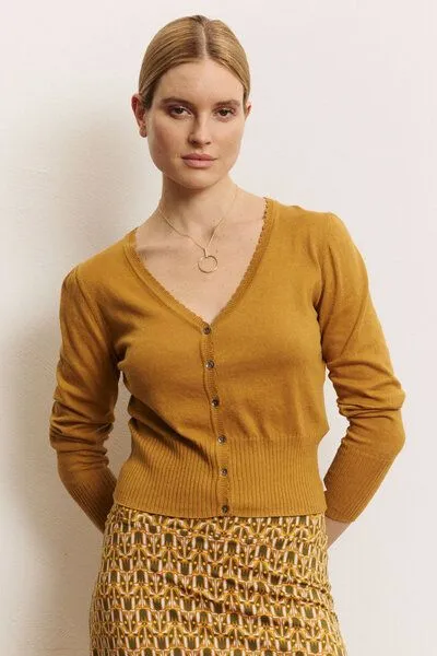 Tranquillo Tranquillo Cardigan Linaa aus Biobaumwolle, Camel, – Produktbild 4 von 6