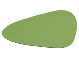 Memo Mousepad aus Recyclingleder Tropfenform, grün – Produktbild 1 von 1