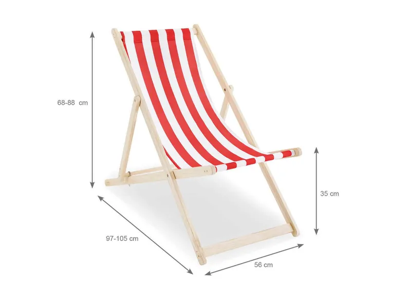 Pinolino Pinolino Liegestuhl für Erwachsene „Linus”, Größe L, Natur, – Produktbild 2 von 2