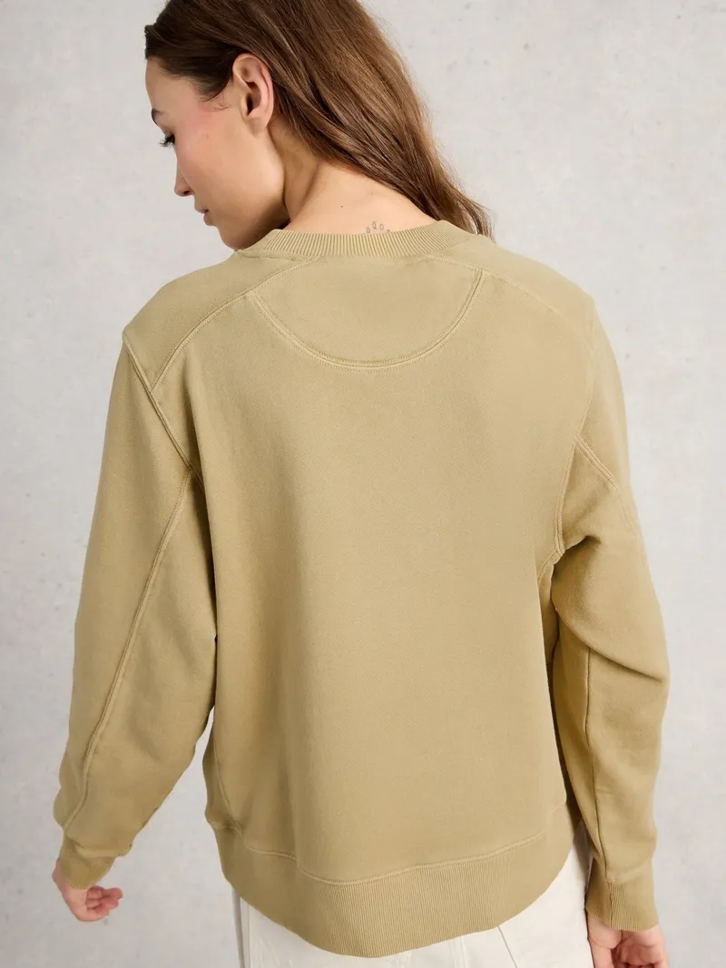 White Stuff Sweatshirt Daydreamer - 48, Khakigrün, – Produktbild 4 von 4