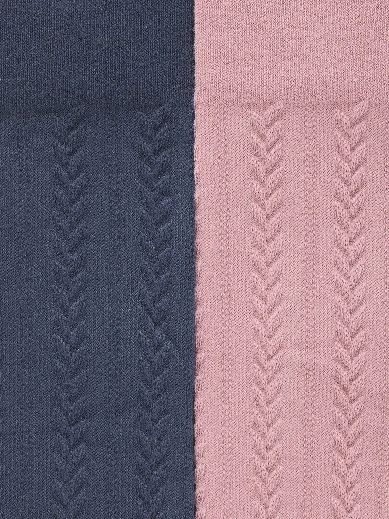 Vertbaudet 2er-Pack Mädchen Baby Strumpfhosen Ajourstrick, Marine, – Produktbild 2 von 2