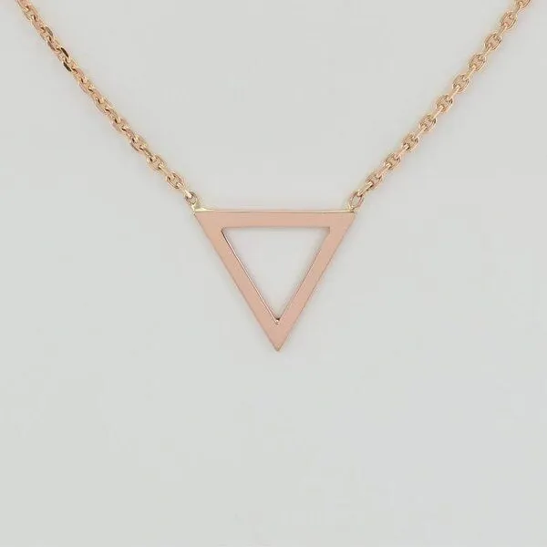 Eppi Eppi Goldener Anhänger mit Dreieck AirTriangle, Rosa, – Produktbild 1 von 4