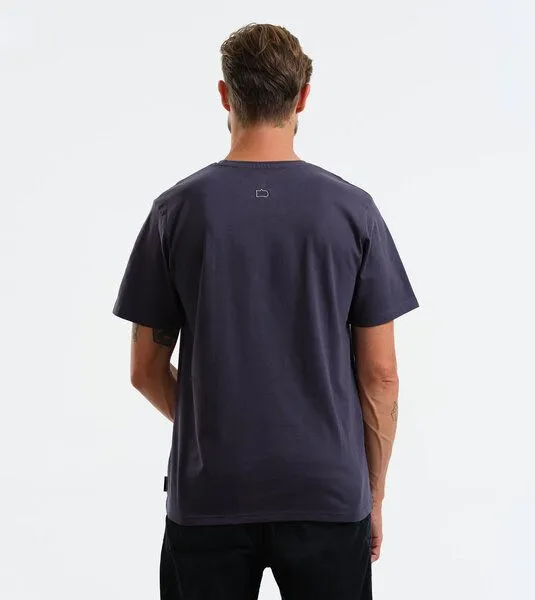 Gary Mash GARY MASH Herren Basic T-Shirt aus Biobaumwolle, Dunkelgrau (grau), – Produktbild 2 von 4