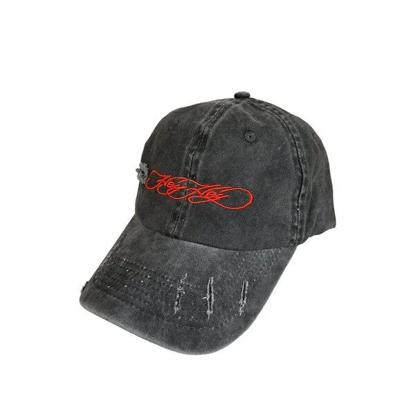 hey hey studios hey hey studios Unisex Cap „Script“ handveredelt aus Bio-Baumwolle, Schwarz, – Produktbild 3 von 4