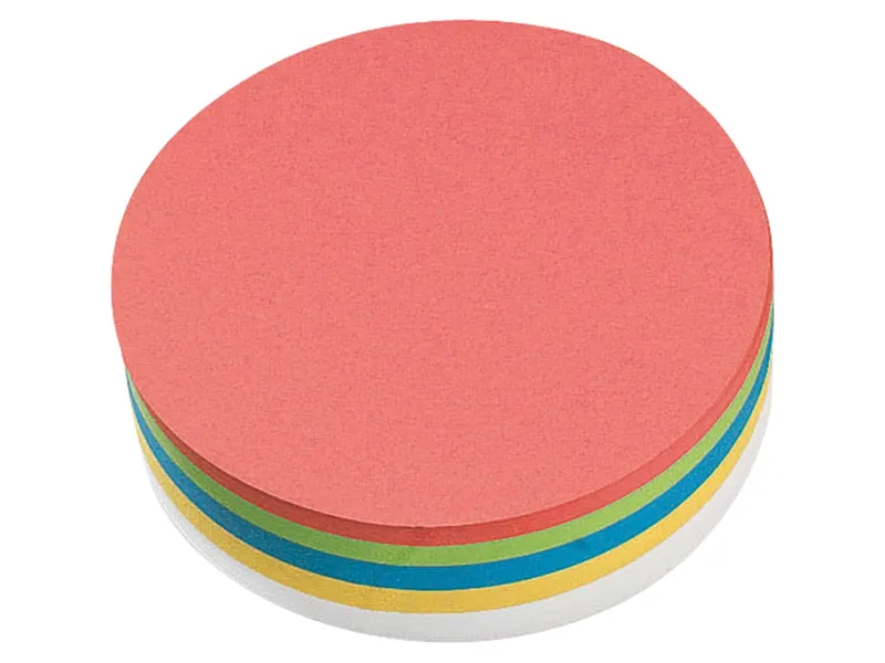 Moderationspapier "Kreis" Ø 14 cm, farbig sortiert, selbstklebend, 250 Blatt – Produktbild 1 von 1