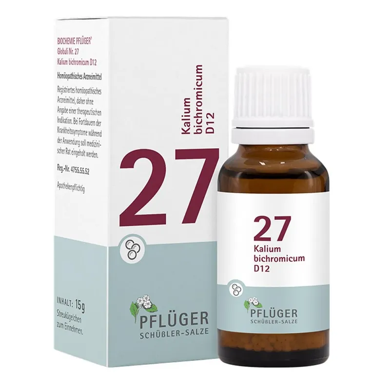 Biochemie Pflüger Schüßler Biochemie Pflüger 27 Kalium Bichromicum D12 Globuli – Produktbild 1 von 1