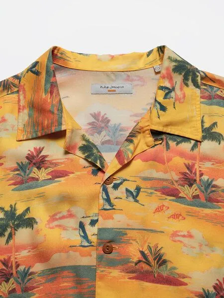 Nudie Jeans Nudie Jeans Hemd Arvid Hawaii, Sunflower (gelb), – Produktbild 3 von 3