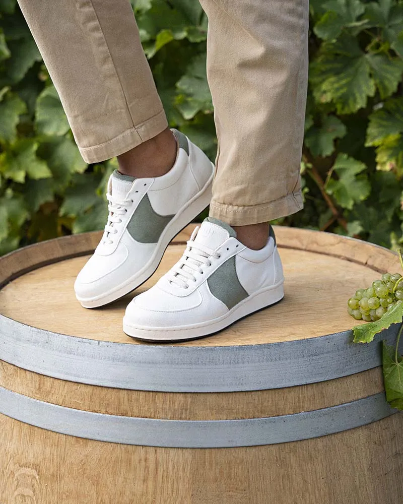 Minuit Sur Terre Minuit Sur Terre Herren vegan Sneaker Cepage Chardonnay Weiß/Salbeigrün, Weiß, – Produktbild 1 von 2