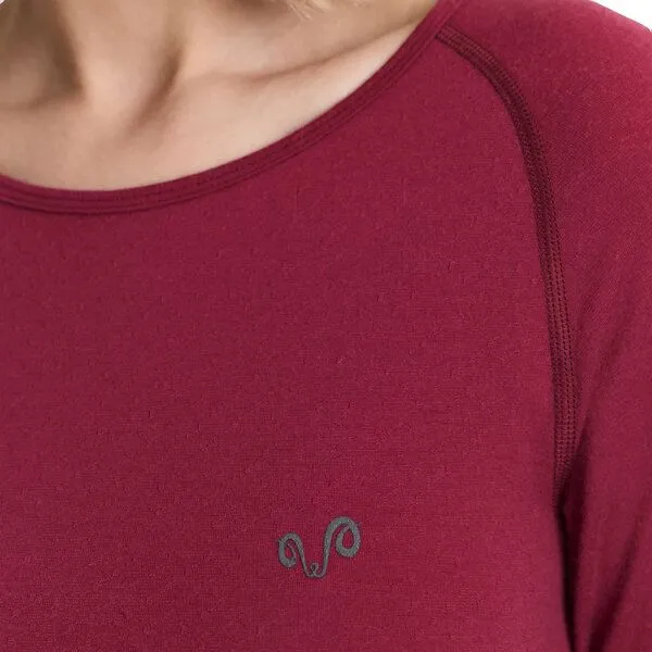 Woolona Woolona Langarmshirt - Life Damen - Slim Fit, Pflaume, – Produktbild 2 von 4