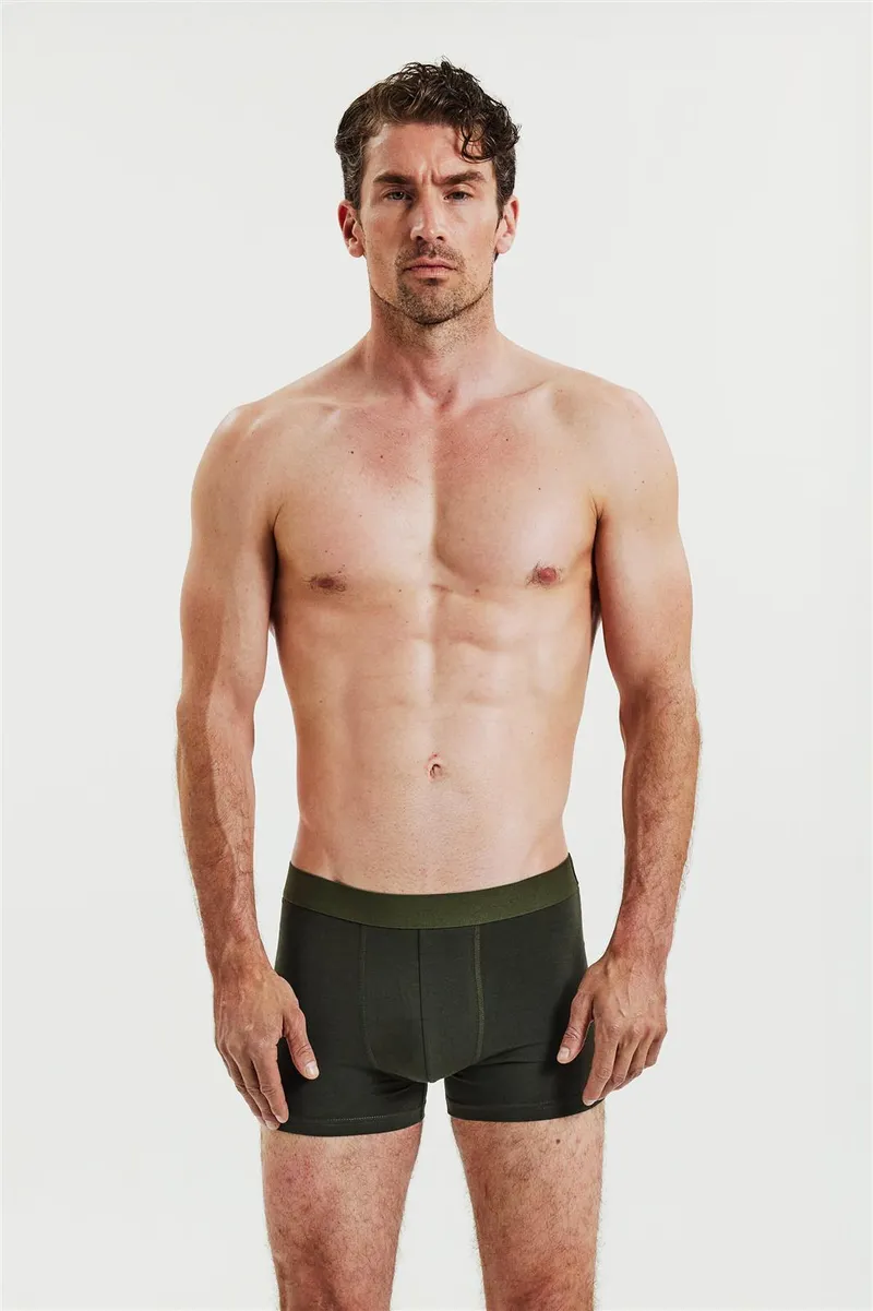 Bread & Boxers Boxer Brief GOTS, 3er Pack, Army green, – Produktbild 1 von 1