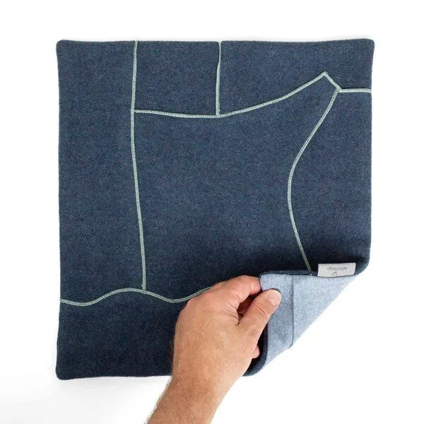 nahtur-design nahtur-design Dekokissen "zero-waste" aus kuscheliger Schurwolle | Unikate, Stine, – Produktbild 2 von 4