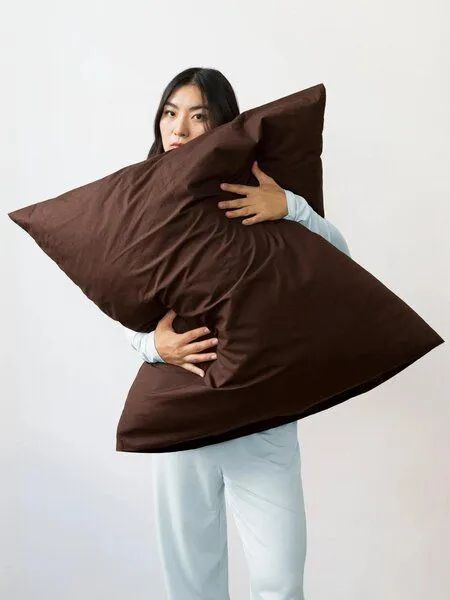 erlich textil erlich textil Fred Kopfkissenbezug für Unisex aus Baumwolle in kakao, Kakao, – Produktbild 5 von 5