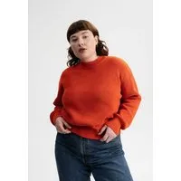 MELA Rippstrick Pullover MANIKA | von MELA | Fairtrade & GOTS zertifiziert, Orange brick, – Produktbild 1 von 1