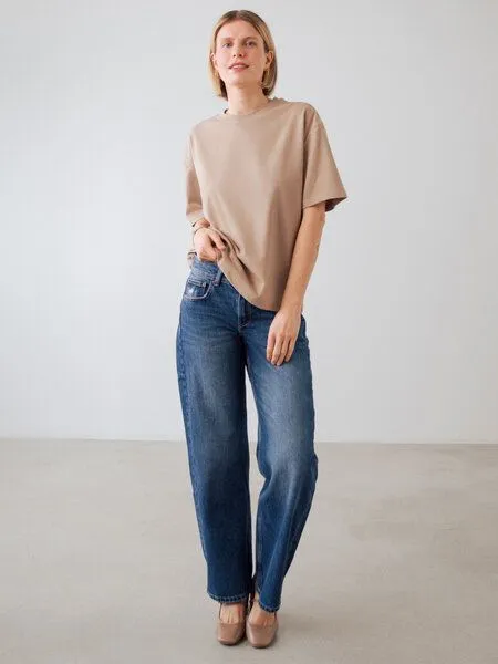 Honest Basics Honest Basics OG Shirt aus Bio- und recycelter Baumwolle, Dune, – Produktbild 4 von 4