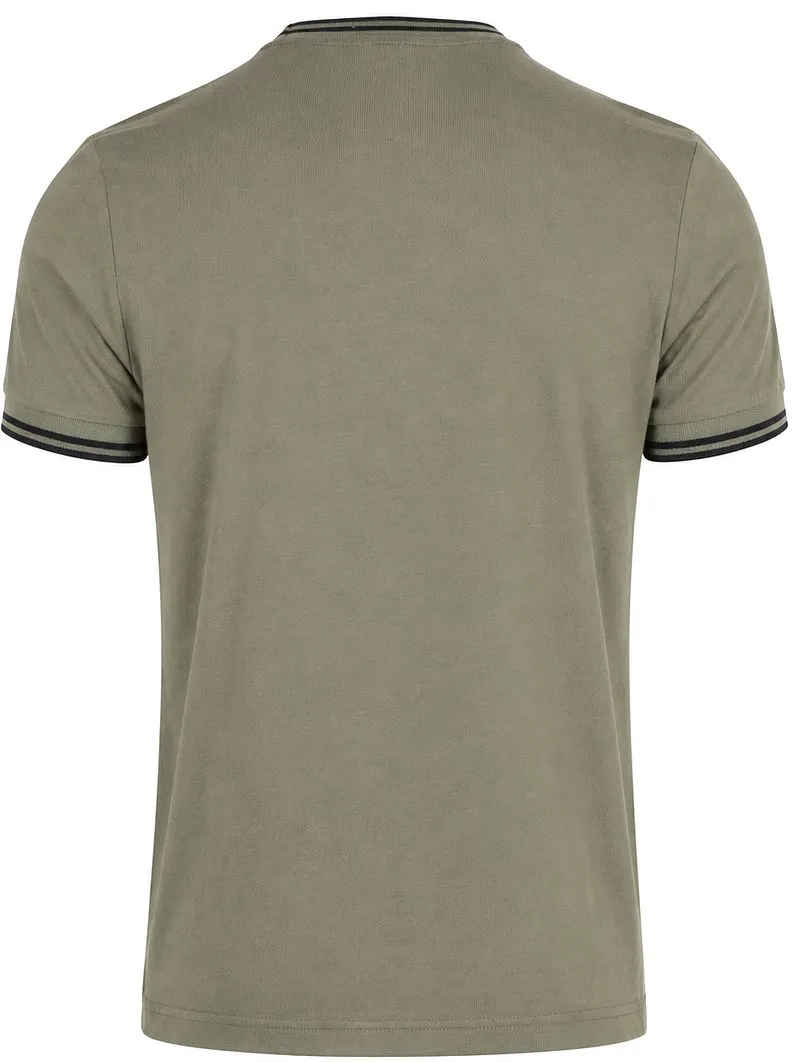 Fred Perry Fred Perry Twin Tipped T-Shirt Grün Z50 - Größe L, Grün, – Produktbild 5 von 5