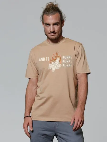 watapparel watapparel T-Shirt Unisex And it burns, Latte, – Produktbild 1 von 3