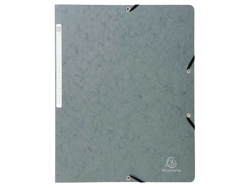 Exacompta 25 Exacompta Eckspannmappen, Colorspan-Karton, 400 g/m², DIN A4, Gummizug, grau – Produktbild 1 von 1