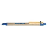 RITTER CARES RITTER CARES Papp-Druckkugelschreiber blau Holzclip flach, Funktionsteile blau – Produktbild 1 von 1