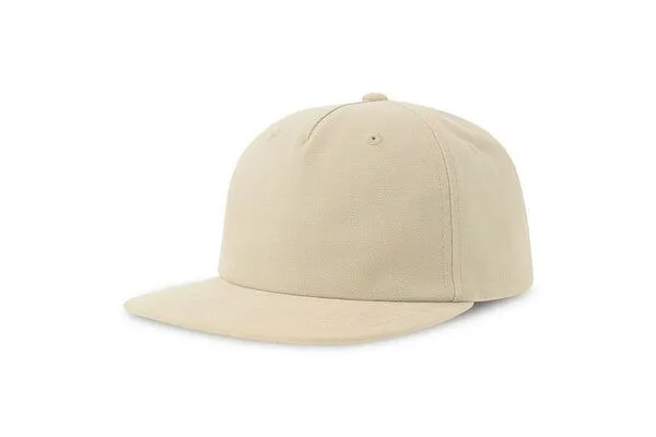 Atlantis Headwear Atlantis Headwear Old-School-Kappe aus einer Mischung aus recyceltem und Bio-Baumwoll, Khaki, – Produktbild 2 von 4