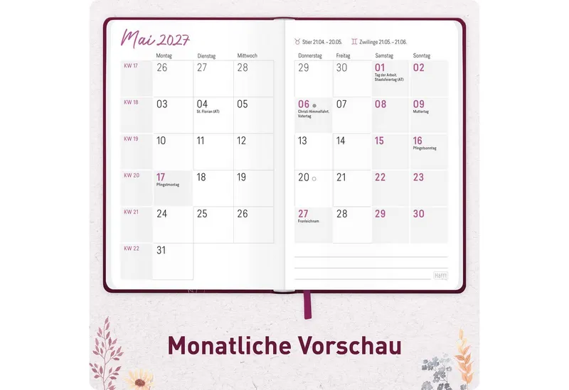 Häfft Häfft Terminkalender Großdruck-Kalender 2027 A5 - extra große Schrift – Produktbild 5 von 5
