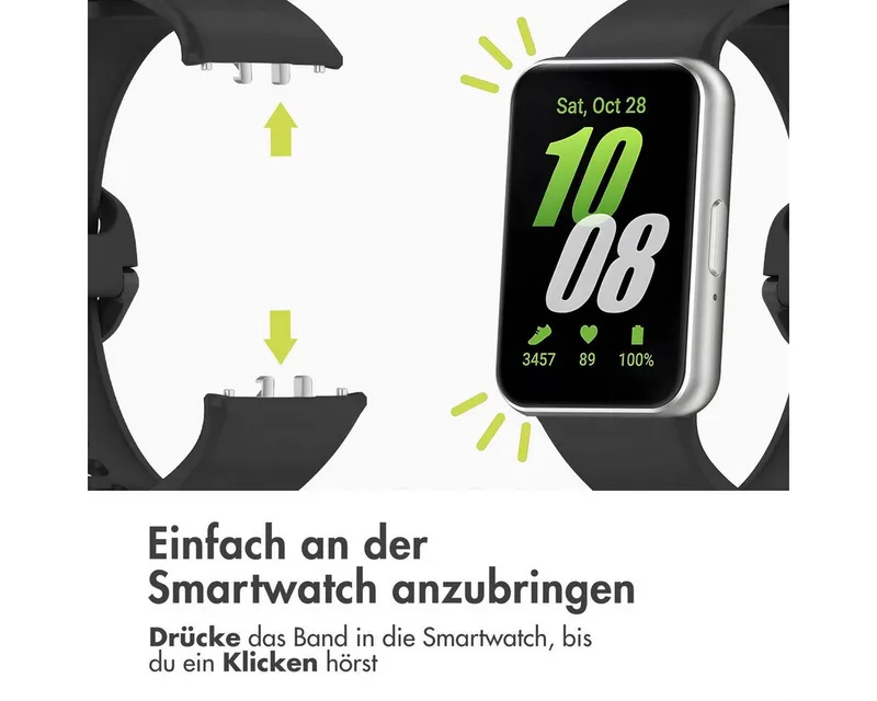 imoshion imoshion Silikonband für das Samsung Galaxy Fit 3, Schwarz, – Produktbild 6 von 6