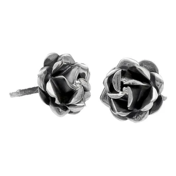 pakilia pakilia Silber Ohrstecker Mini Rose Fair-Trade und handmade, Rosa, – Produktbild 1 von 8