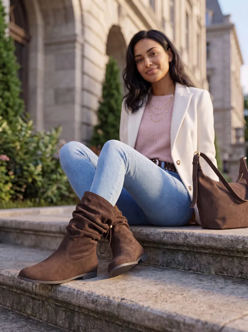Lascana Stiefel, Dunkelbraun, – Produktbild 1 von 3