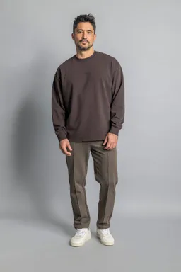DIRTS DIRTS Herren vegan Longsleeve Espresso Braun – Produktbild 1 von 1