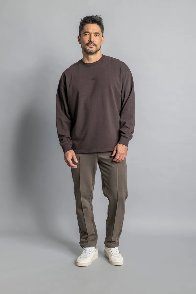 DIRTS DIRTS Herren vegan Longsleeve Espresso Braun, Braun, – Produktbild 1 von 2